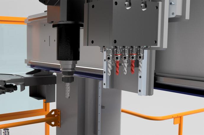 SR4x8 Spindle with drill block